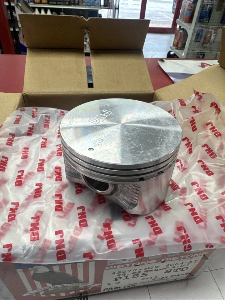 Pistones estándar DNJ P155 para 99-05 Chrysler, Dodge, Mitsubishi 2.4L 2351cc Foto 3 de 4