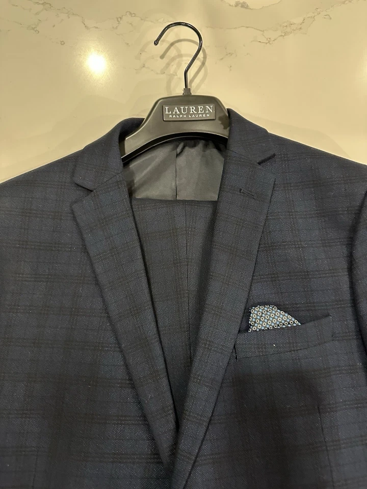 Ralph Lauren Big Boys Husky Calce Clásico Pantalón y Abrigo, Juego de Traje de 2 Piezas 16H Foto 4 de 4