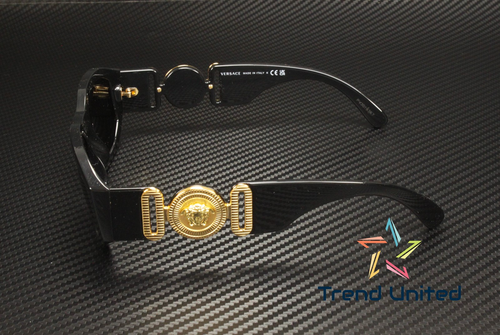 VERSACE VE4361 GB1 87 Black Grey 53 mm Unisex Sunglasses thumbnail 5