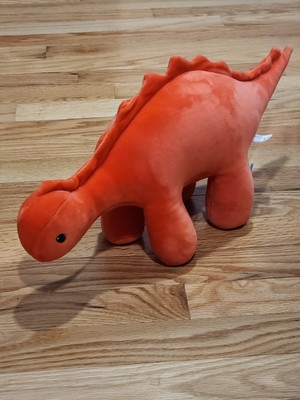 Manhattan Toy Company Red Stegosaurus Dinosaur Plush Stuff 16 Inch Baby Toddler