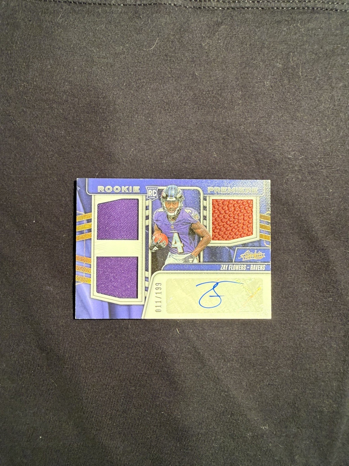 2023 Panini Absolute - Rookie Premiere Materials Zay Flowers #RPM-ZF Autographs