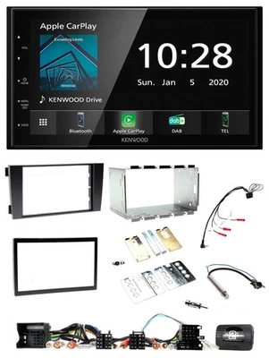 Kenwood Bluetooth Lenkrad DAB USB 2DIN Autoradio für Audi A6 C5 2001-2004 Aktivs - Bild 1 von 4