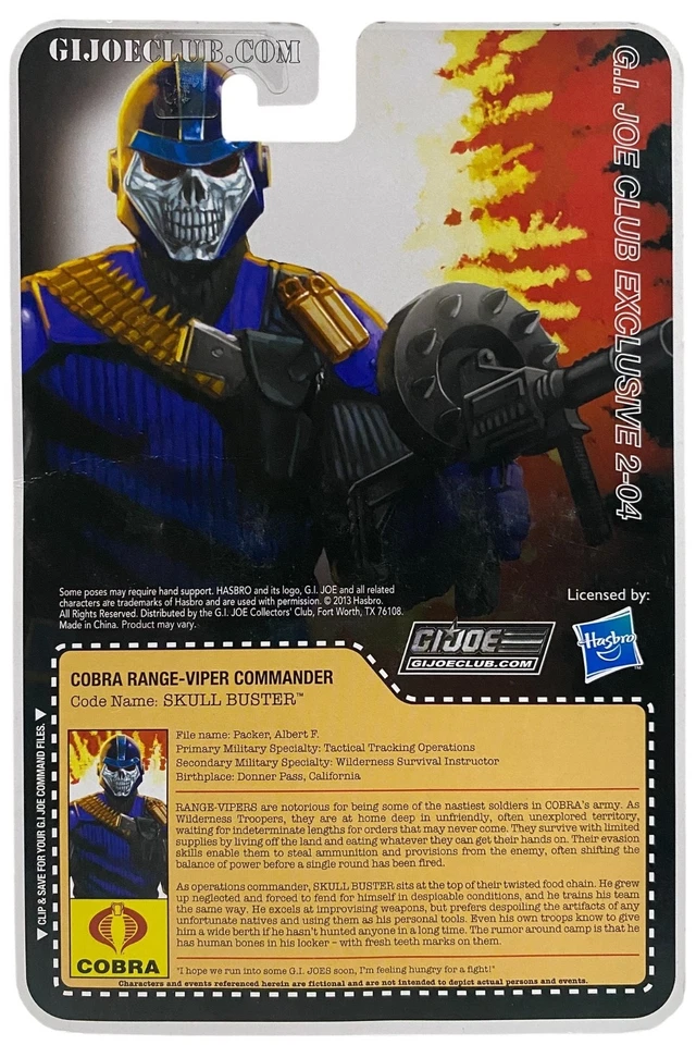 Figura de acción GI Joe Skull Buster FSS 2.0 2014 Collector's Club NUEVO Skullbuster Foto 2 de 2