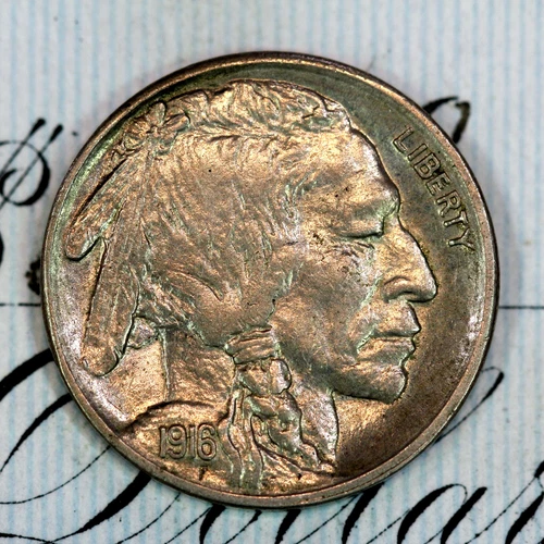 * 1916-S * SOLID+ GEM BU MS BUFFALO NICKEL * FROM ORIGINAL COLLECTION