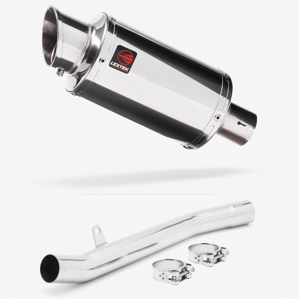 Lextek YP4 Stubby Exhaust 200mm with Link Pipe for Suzuki GSF1200 Bandit (96-06)