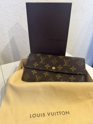 Louis Vuitton Monogram Sarah Wallet Long Flap Wallet COA Box Dust Bag