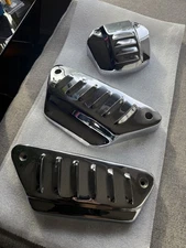 Harley-Davidson FXR Louvered Side Covers + Louvered Headlight Eyebrow Chrome