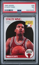1990 HOOPS #66 STACEY KING PSA 7 CHICAGO BULLS BASKETBALL CARD