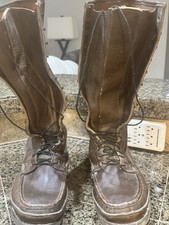 Russell Moccasin Co. Brown Leather Snake Boot...