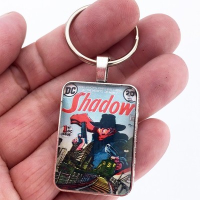 THE SHADOW #1 Mike Kaluta COVER ART Key Ring or Necklace Classic DC COMIC BOOK