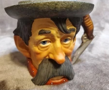 Dave Grossman Face Mug - Evening Post Norman Rockwell - Cowboy w/pistol Handle