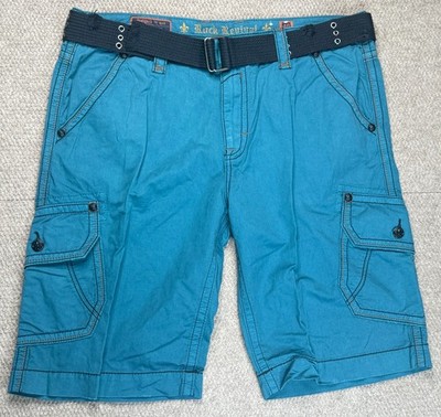 Rock Revival Men's Embroidered Cargo Shorts Size 40