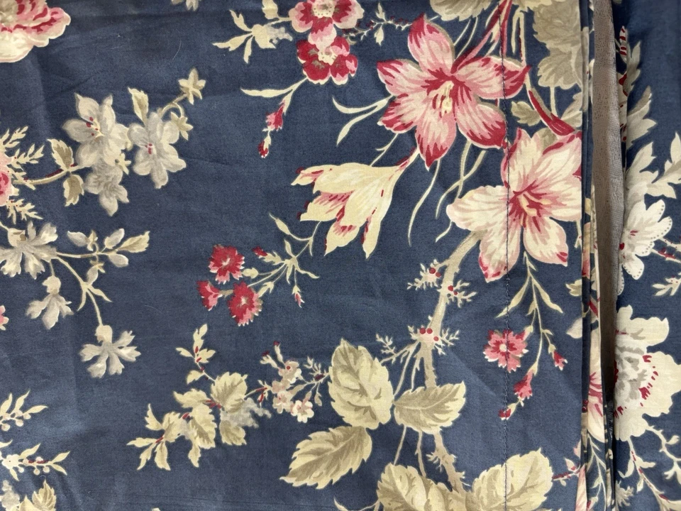 Chaps Home Ralph Lauren 2 paneles de cortina de cabaña Cape Cod 42x84 azul rosa rosa Foto 4 de 4