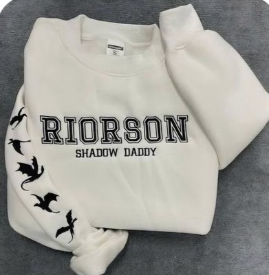 Riorson Shadow Daddy Sweatshirt Pullover Sand Color Black Embroidered Logo Sz M