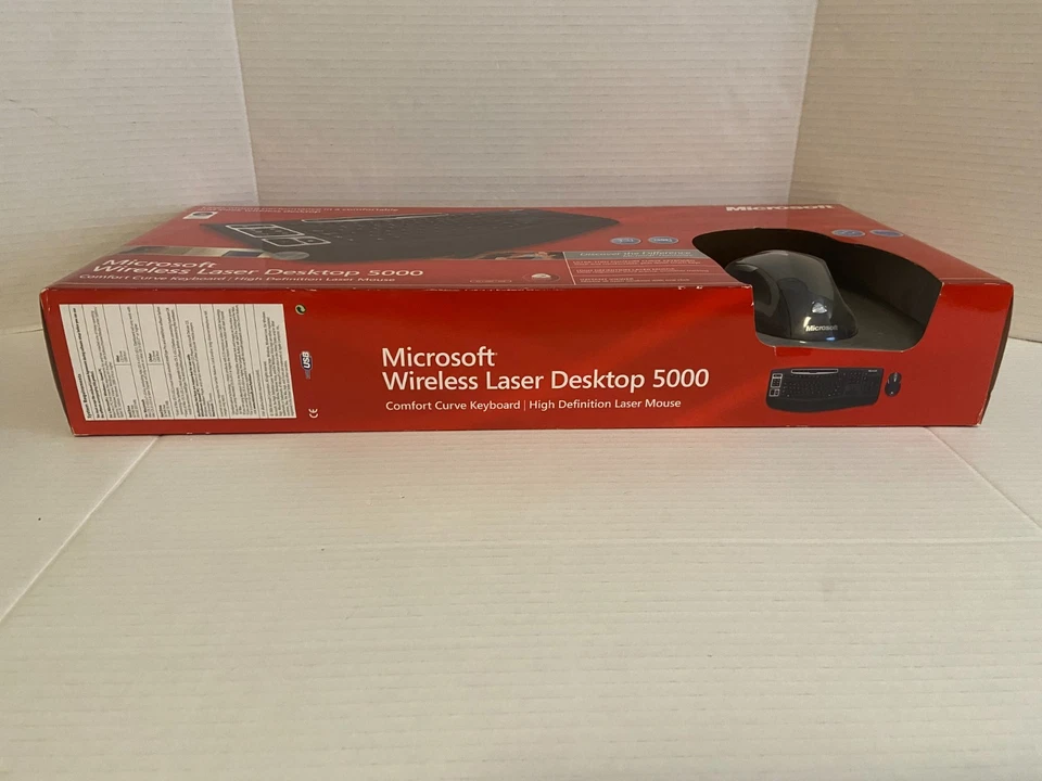 Microsoft Wireless Laser Desktop 5000 Comfort Curve Keyboard & HD Laser Mouse - Image 4 of 4