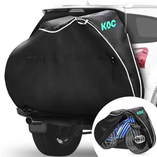 Bike Cover for Transport on Rack - 600D Heavy Duty Bicycle Covers Outdoor Storag