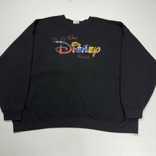 Vtg Walt Disney World Mens Crewneck 3XL Spellout Character Theme Sweatshirt