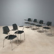 Sedie Vintage Metallo Cromato Skai Set 6 Sedie Italia Design Anni 60 Originali