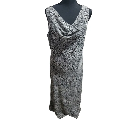 ACNE STUDIOS Maxi abito slip Studio I nero bianco taglia 14