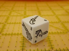 Weapon Die #4 - 19mm D6 Die RPG Tabletop Roleplay Games CCG Supply Tools Random