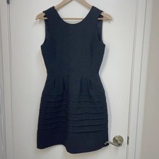 Womens Madewell Textured Black Dress Size 2 Simple Cocktail Party LBD Pockets