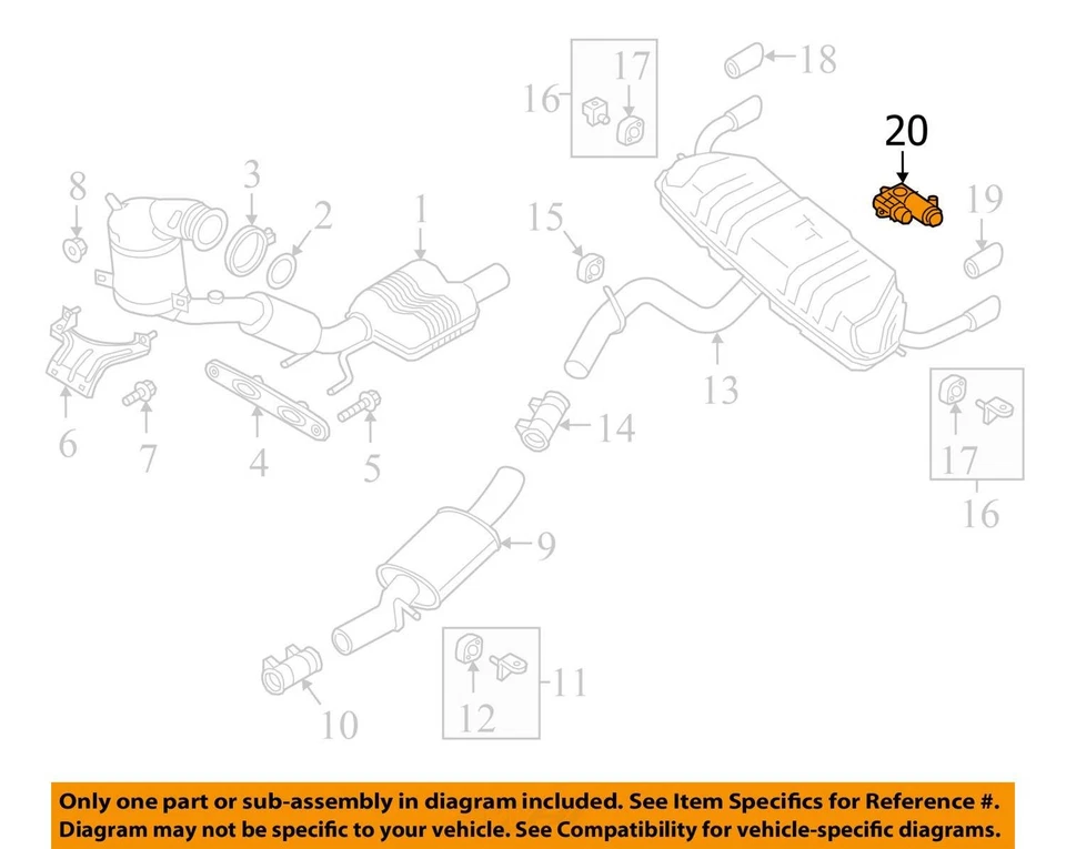 2014-2018 AUDI RS7 4L AWD EXHAUST VALVE FLAP ACTUATOR MOTOR 4H0133246 OEM Foto 4 de 4