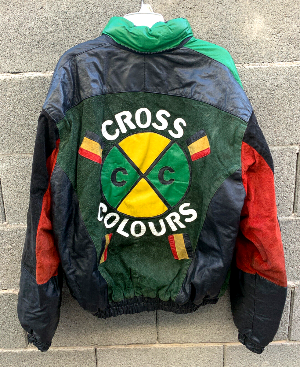 Rare Vintage CROSS COLOURS Leather & Suede Color Block Rare Vintage CROSS COLOURS Leather & Suede Color Block