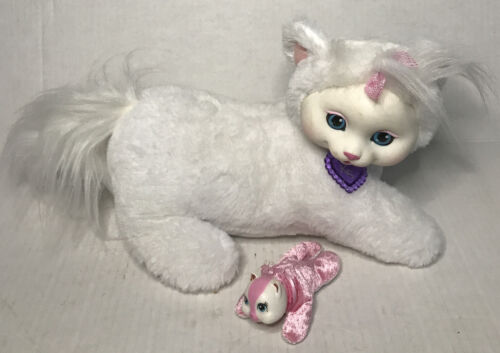JUSTPLAY Puppy & Kitty Surprise Pink White Mommy Cat & Dog Plush Toy W/1 Baby - Picture 4 of 5