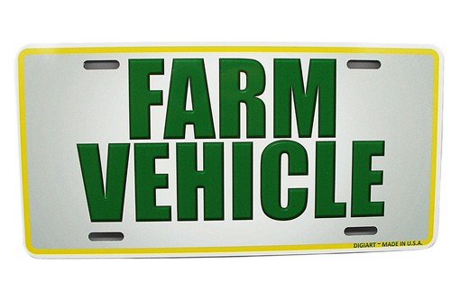 FARM VEHICLE TRUCK FARM USE METAL NOVELTY CAR LICENSE PLATE AUTO TAG - Picture 8 of 15