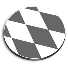 Round MDF Magnets - BW - Bavaria Flag #41740