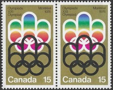 🍁Canada   #624 Pair     Olympic Games    Brand New  1973 Original Pristine Gum