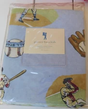 Pottery Barn Kids Baseball Twin Duvet Cover Glove Ball 100% cotton New Sealed