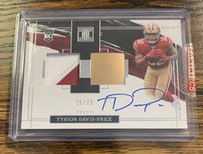 TYRION DAVIS-PRICE 2022 Impeccable Elegance Rookie Helmet Jersey Auto 25/75 🔥