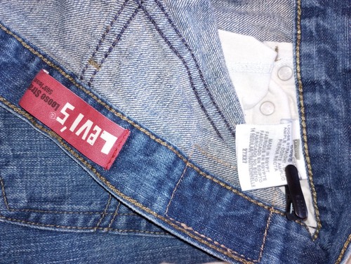 Pantalones de mezclilla sueltos rectos 27 x 27 hechos en Egipto talla Levis 569 14 pulgadas para niños (o niñas) - Imagen 4 de 19