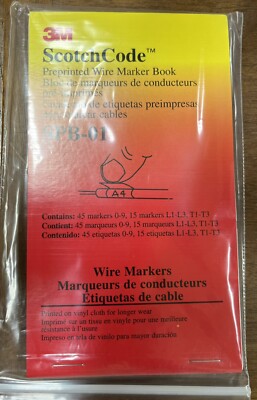 3M ScotchCode Pre-Printed Wire Marker Book SPB-01 *(Box contains 5 books)-CT187