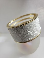 Bracelet, bangle, gold color, silver sparkling