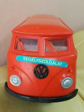 VINTAGE TOY VOLKSWAGEN BUS VW FRICTION POWERED FOREIGN HUNGARY PLASTIC METAL