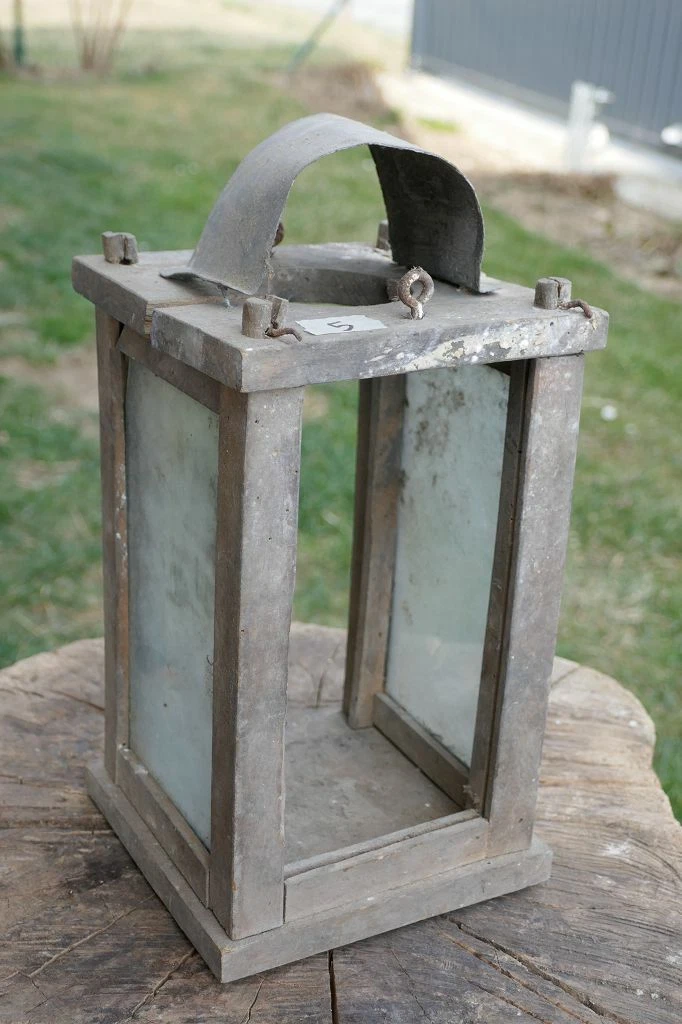 Rustic Wedding Save the Date Cards with a Metal Lantern Wood