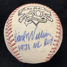 Earl Williams Signed Baseball Autograph Jackie Robinson Logo 71 NL ROY Inscr JSA