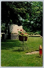 South Bend Indiana~Highland Cemetery~Circle of Protection~Flowers~1960s PC