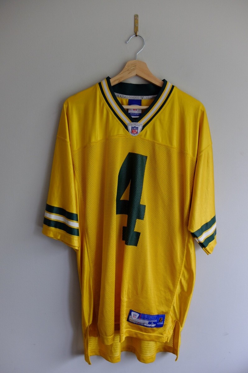 Vintage GreenBay Packers Fayre #4 NFL Jersey Reebok Yellow L