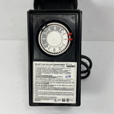 Intermatic Malibu ML44T Landscape Low Voltage Lighting Timer Transformer TESTED