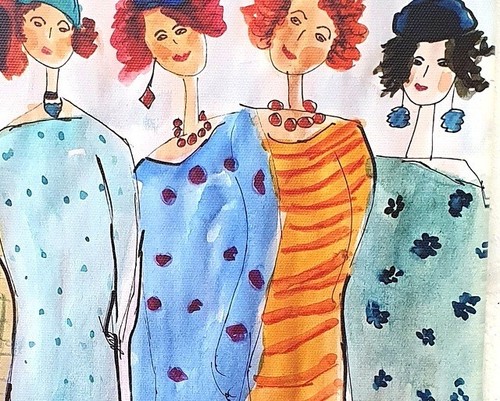 Kunstdruck „Zusammen sind wir großartig“ – 20 x 20 cm | Frauenmotiv mit Spruch - Bild 5 von 5