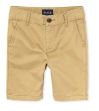 The Children's Place Boy's Stretch Chino Shorts Size 7 Color Flax New With Tag
