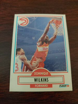 1990 Fleer dominique wilkins Basketball Card #6 Atlanta Hawks