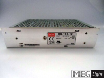 LED Trafo - SMD Netzteil 12V/DC 100W 8,5A MEANWELL (RS-100-12) MW Power Supply
