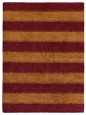 Hand Knotted Loom Silk Mix Area Rug Contemporary Red Gold BBH BBLSM218