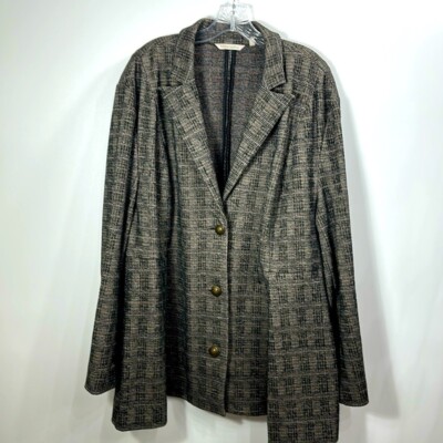 Soft Surrender Women s Plaid Pleated Blazer size 3X
