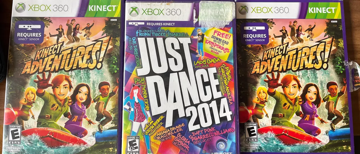 Lot of (2) XBOX 360 KINECT Games JUST DANCE 4 Kinect Adventures