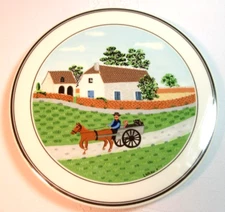 Villeroy & Boch NAIF/GOING TO MARKET *1 Round Tea Tile/Trivet*  6 1/2" Porcelain